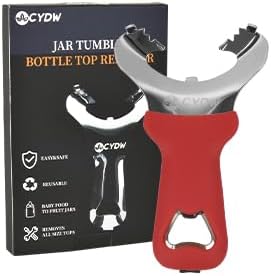 CYDW Mason Jar Opener Tool with No Lid Dents or Damage, Can Opener Manual Multi-Purpose, Easy Twist Manual Handheld Top Remover Utensil, Canning Supplies Tools and Bottle Opener, Made For Lifetime