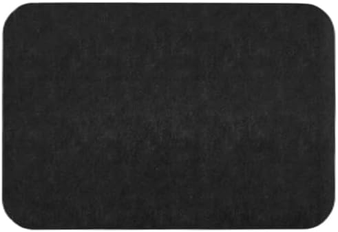 TYUU Black Bath Mat, Bathroom Rugs Non Slip Washable Thin Absorbent Quick Dry Bath Mat Fits Under Door Bathroom Floor Mat Perfect for Bath, Shower, or Sink 24"x60" Black