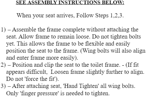 PATSONᵀᴹ Stand Alone Raised Toilet Seat with Padded Handles and Adjustable Legs - Raised Commode for Elderly - 400lb - Fits Directly Over Your Existing Toilet. No Tools Required.