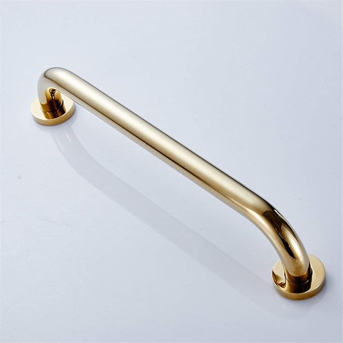 WINCASE Gold Grab Bars for Bathroom, Shower Handle 16 Inch, Bathtub Anti Slip Handrail Safety Polished Brass Wall Mounted with Concealed Screws
