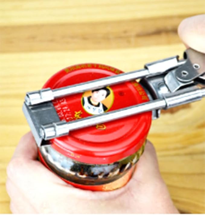 Jar Opener for Weak Hands, Adjustable Stainless Steel Can Opener, Jar Gripper Tight Lid Opener, Kitchen Gadgets, Easy Jar Opener for the Elderly and Children (1Pcs)