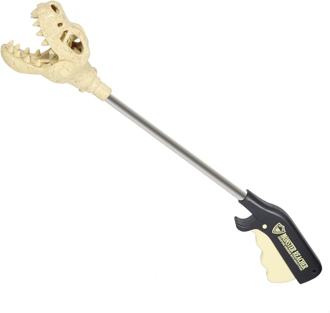 DINOBROS Dinosaur Grabber Toy - 16-Inch Interactive T-Rex Chomper, Dinosaur Fossil Claw Pickup Tool for Kids, Jurassic Dino Toy for Boys and Girls