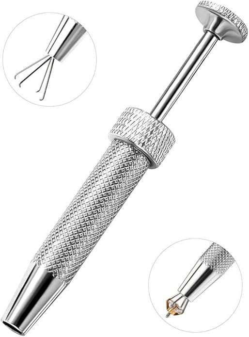 OUFER Piercing Ball Grabber, 16G 18G Flat Back Earrings Piercing Guide needle Tool, Surgical Steel Internally Threaded Push Pin External Thread Assistant Body Piercing Kit for Ear Nose Lip Tool