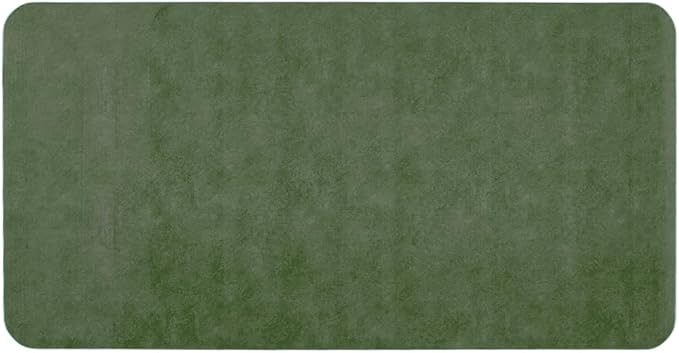 TYUU Bathroom Mat Quick Dry, Bathroom Rugs Non Slip Washable Thin Absorbent Bath Mat Fits Under Door Bathroom Floor Mat Perfect for Bath, Shower, or Sink 24"x48" Sage Green