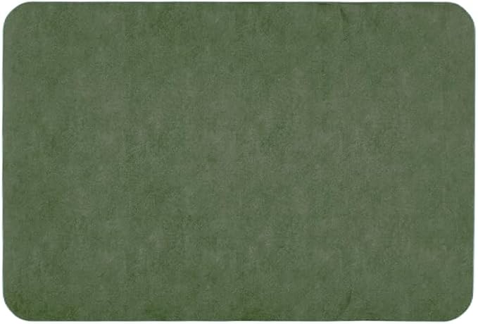 TYUU Bathroom Mat Quick Dry, Bathroom Rugs Non Slip Washable Thin Absorbent Bath Mat Fits Under Door Bathroom Floor Mat Perfect for Bath, Shower, or Sink 24"x36" Sage Green