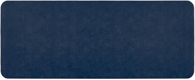 TYUU Bathroom Mat Quick Dry, Bathroom Rugs Non Slip Washable Thin Absorbent Bath Mat Fits Under Door Bathroom Floor Mat Perfect for Bath, Shower, or Sink 24"x60" Navy Blue