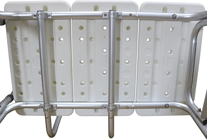 Winado Tub Transfer Bench for Bathtub with Backrest & Armrest, Supports up to 330 lbs Aluminium Alloy Bath Chair, White