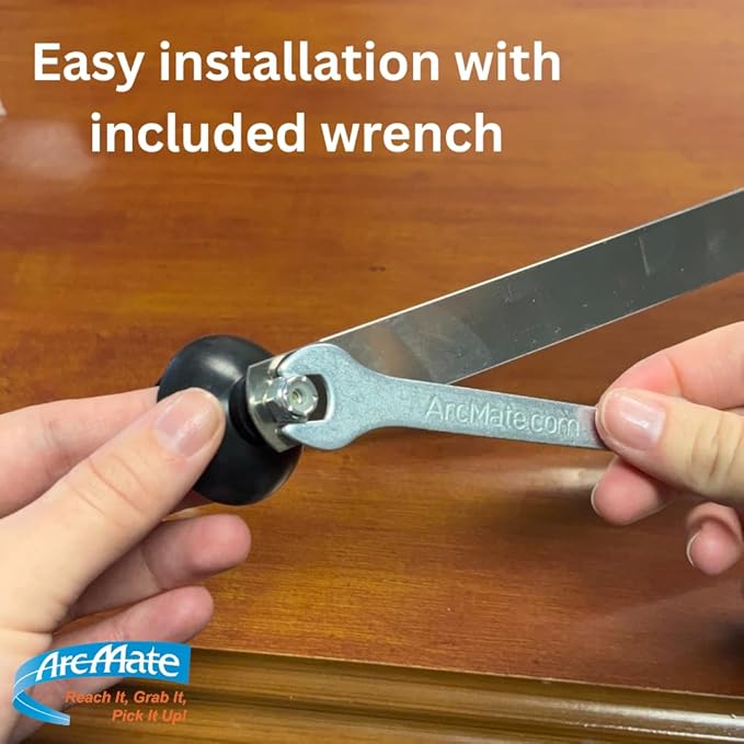 ArcMate EZ Reacher Replacement Gripper Cups - Outdoor Reacher Grabber Tips Part for Repair - UV Resistant, Rubber Cups with Locknuts, Black, 50 Pairs (100 Cups)