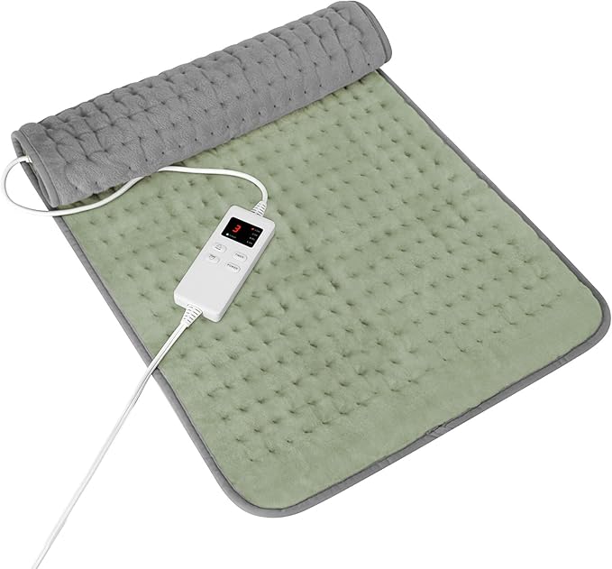 Heating Pad for Full Body Pain Relief 6 Heat Levels 4 Timers Soothes Back, Waist, Neck & Leg Aches Moist Machine Washable Holiday Wellness Gift