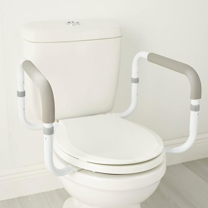 McKesson White Steel Toilet Safety Rail, up to 300 lbs, 1 Count