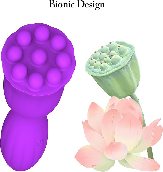 Mini Handheld Massager, Waterproof Soft Silicone, for Shoulder, Back, Neck, Face, Head & Full Body Muscle Relief, USB Rechargeable, 10 Adjustable Speed Modes, Purple