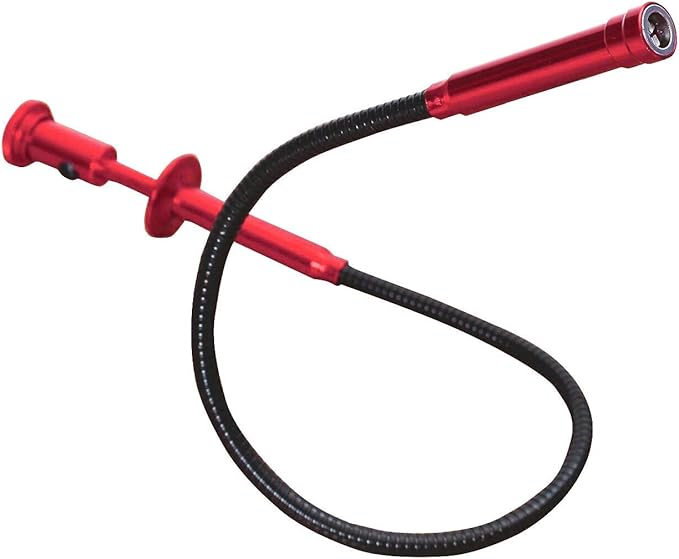 Claw Grabber Pickup Tool,24.4 in Claw Grabber Tool with LED Light Grabbing Tool Claw Grabber Pickup Tool for Litter Pick Home Sink Drain and Metal Small Items(Red)
