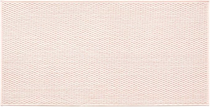 TYUU Bathroom Rugs Non Slip Washable, Super Absorbent Thin Bath Mat Quick Dry Low Pile Bathroom Rug, Pink 24"x47"