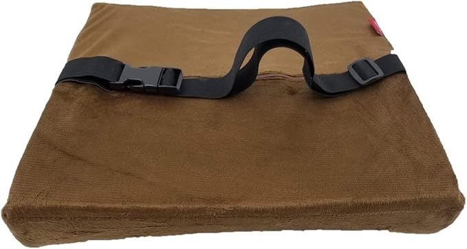 Bookishbunny Premium Memory Foam Lumbar Support Cushion Pillow (Brown)