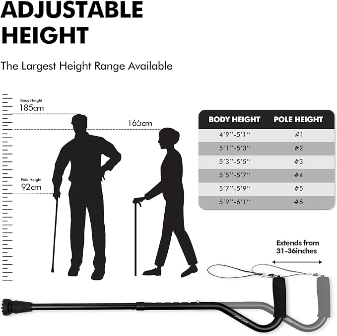 GPTCAMP Walking Cane and Walking Stick for Men Women,Lightweight Folding Canes with Offset Soft Cushioned Handle,Adjustable & Collapsible,Mobility & Leg Surgery Recovery