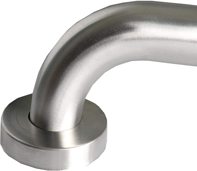 Brushed Nickel Grab Bar 12 Inch, 2 Pack Safety Bathroom Grab Bars, Stainless Steel Shower Grab Bar, Balanced Support Bar, Toilet Assist Handle for Handicap Elderly Senior (1" Diameter)