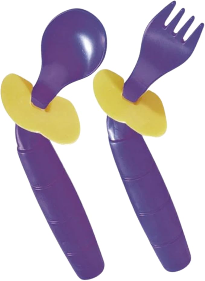 EasieEater Utensils, Left handed W/Shield - Color may vary