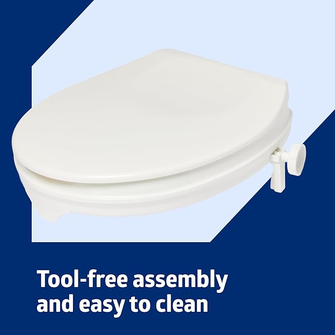 Medline 2" Universal Locking Seat Riser with Lid