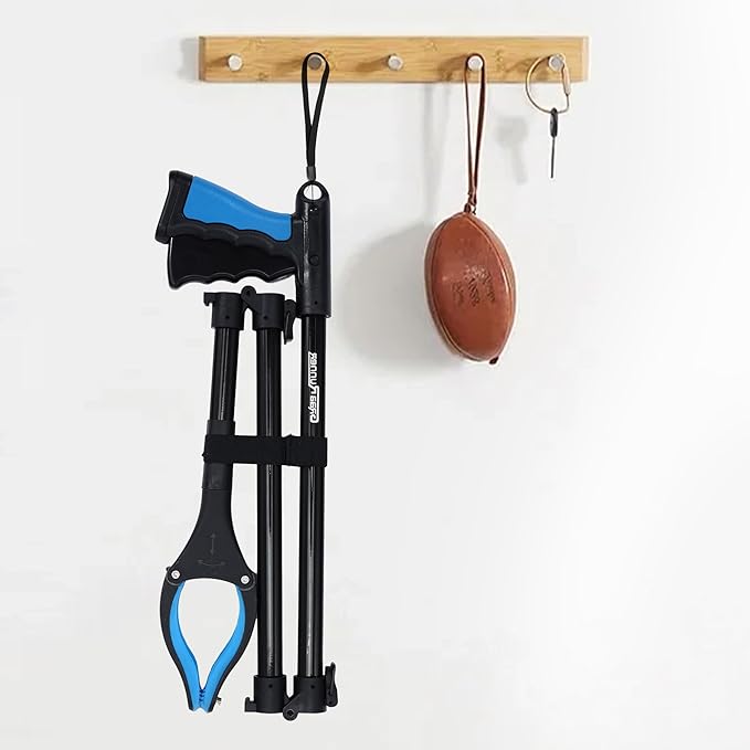 GrabRunner 38 Inch & 44 Inch Extra Long Grabber Reacher Tool Set – Extendable Reacher Grabber Pickup Tools for Seniors, Disabled and Hard-to-Reach Areas, Ergonomic Grip & Lightweight Design(Blue)