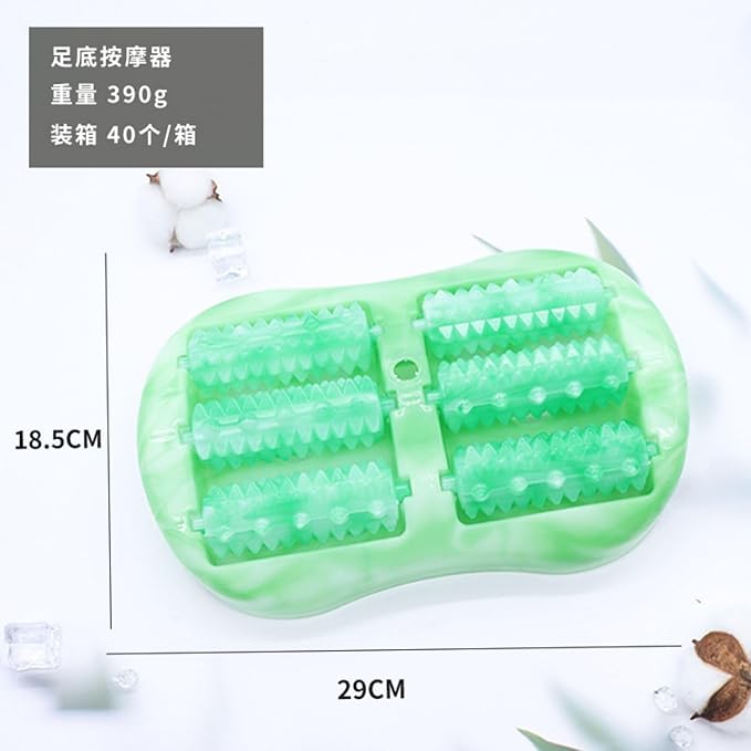 足部按摩器三排滚轮多触点防滑塑料足摩老年人足底按摩器 Home,Office Body Electric Massagers