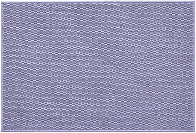 TYUU Bathroom Rugs Non Slip Washable, Super Absorbent Thin Bath Mat Quick Dry Low Pile Bathroom Rug, Lavender 24"x36"