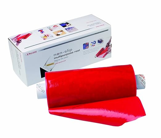 Dycem Bulk Roll Matting, 16" x 10 yd. Roll, Red, Non-Slip Material Helps Improve Stabilization & Gripping, Holds Plates & Bowls in Place, Grip Jars When Opening, Cabinet Liner, Exercise Mat, & More