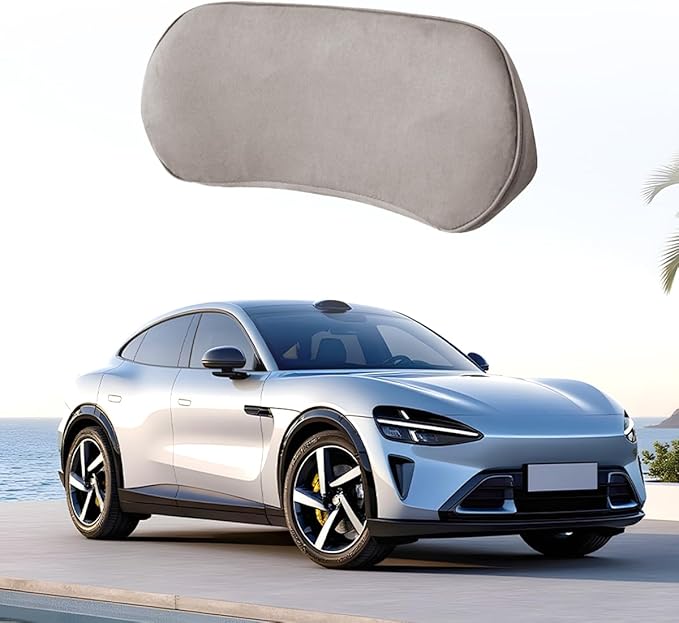 Zpana Car Lumbar Support Pillow, Memory Foam Vehicle Seat Lower Back Support Cushion for Back Pain Relief & Sciatica, Comfortable Auto Driver Seat Pad, Universal for Vehicles (Light Gray)