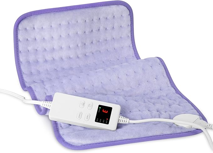 Heating Pad for Shoulder, Neck, Back & Legs, 6 Fast-Heating Settings, Machine Washable, Auto-Off & Moist/Dry Heat - Birthday/Christmas Gifts for Men, Women