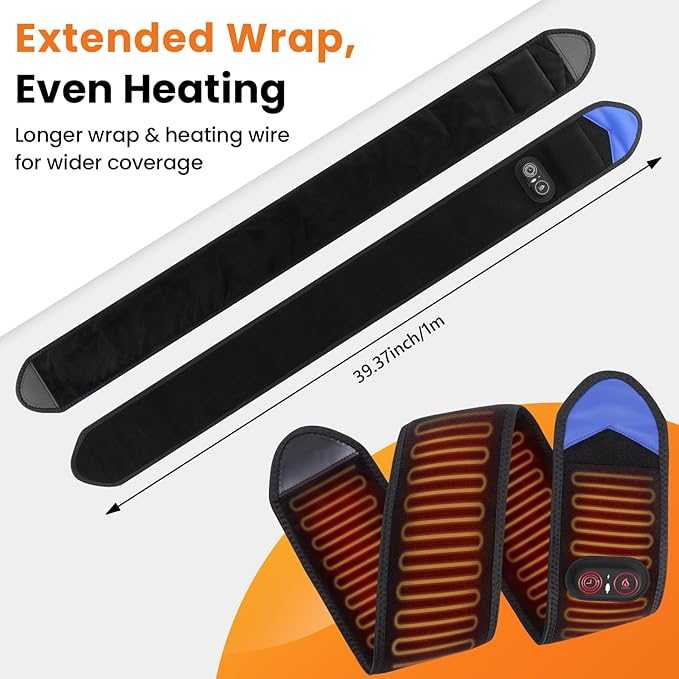 Cordless Heating Pad for Arm & Elbow for Pain Relief, 5000mAh Rechargeable Arm Heating Pad, Extra Long Arm Heating Pad Sleeve,Large Area Heated Elbow Wrap with 3 Heating Levels & Timer