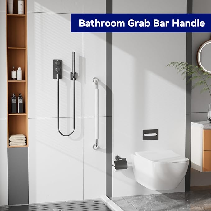 12 Inch Grab Bars for Shower,Chrome Anti Slip Grab Bar for Bathtubs Showers Toilet, Stainless Steel Safety Shower Grab Bar,Wall Mounted Shower Handle Handicap Bars for Senior Elderly