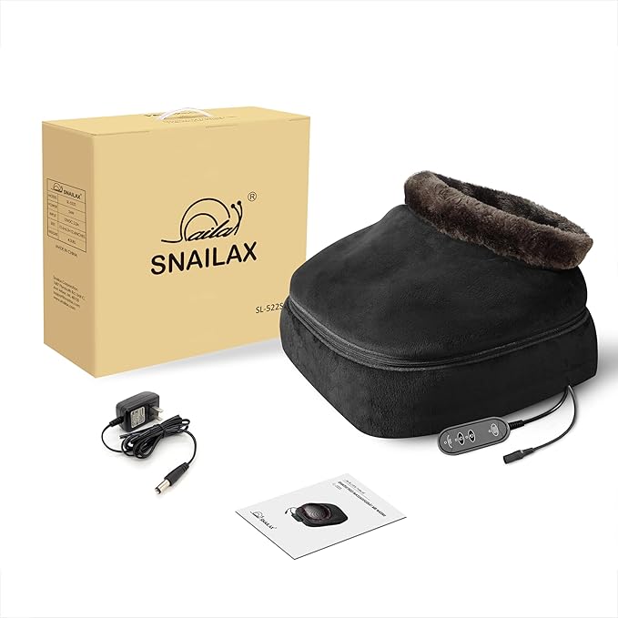 Snailax Foot Massager with Heat, 2-in-1 Shiatsu Gentle Foot Massager Machine with Soothing Heating, Foot Warmer Under Desk, Gifts for Women,Men