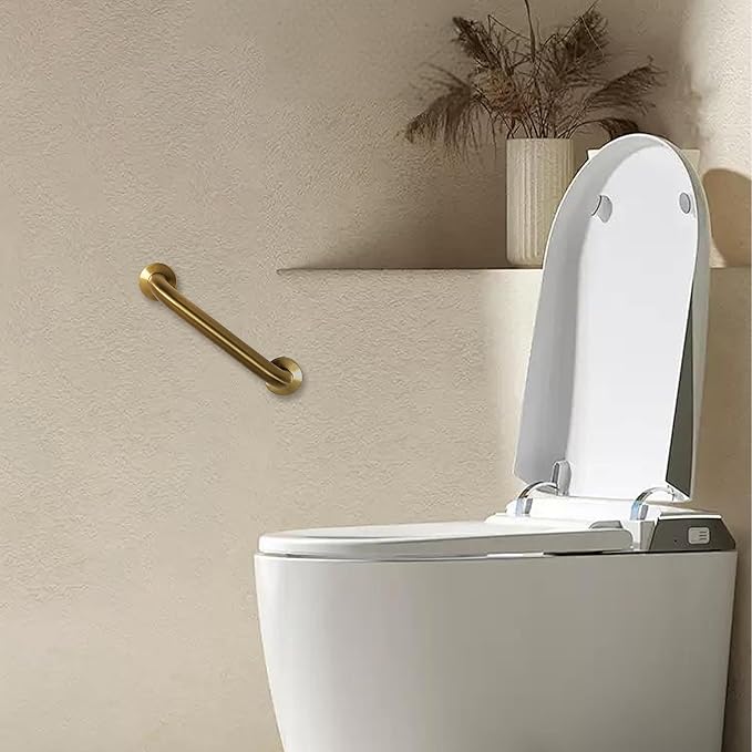 Shower Grab Bar, 2 Pack 24 Inch Gold Bathroom Safety Bar, 1.25" Diameter 304 Stainless Steel Grab Bars for Bathtubs and Showers, Handicap Shower Grab Bar for Seniors Elderly