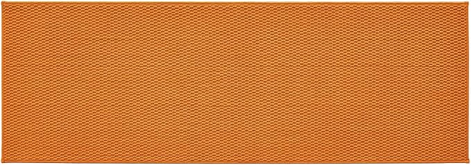 TYUU Bathroom Runner Rugs, Long Bath Mat Runner Washable Thin Quick Dry Low Pile Bathroom Runner Rugs Non Slip, Orange 24"x70"