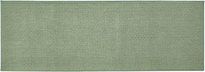 TYUU Bathroom Runner Rugs, Long Bath Mat Runner Washable Thin Quick Dry Low Pile Bathroom Runner Rugs Non Slip, Sage Green 24"x70"