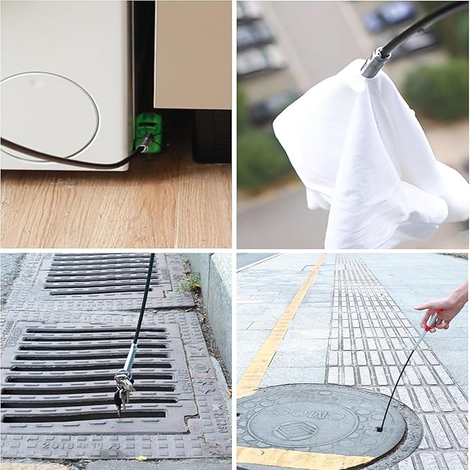 Upgraded Drain Snake, 61 inch plumbing snake,Sink Snake Drain Clog Remover for Sewer Kitchen Bathroom