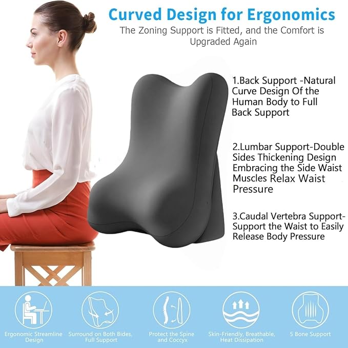 Luxury Reading Pillow for Bed - Backrest Cushion for Sitting Up in Bed, Sofa Ergonomic Support for Reading, Watching TV, Gaming Relieves Back & Neck Discomfort, for Adults,Seniors(Green)