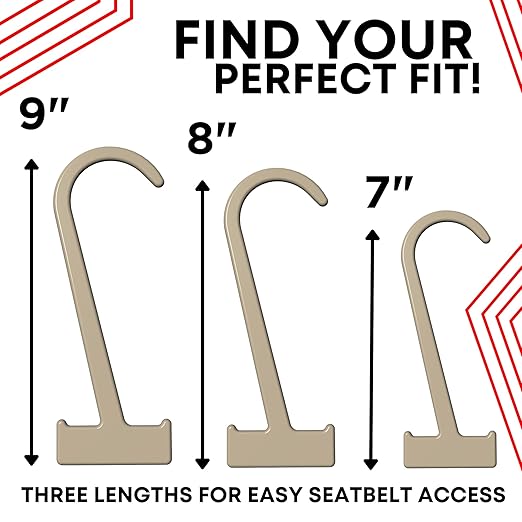 Seatbelt Catcher Seat Belt Aid Grabber - for Elderly & Disabled, Seatbelt Reacher Tool for Seniors with Back, Shoulder, or Elbow Injury, Easy Reach Mobility & Daily Living Aid, 3 Pack, Khaki