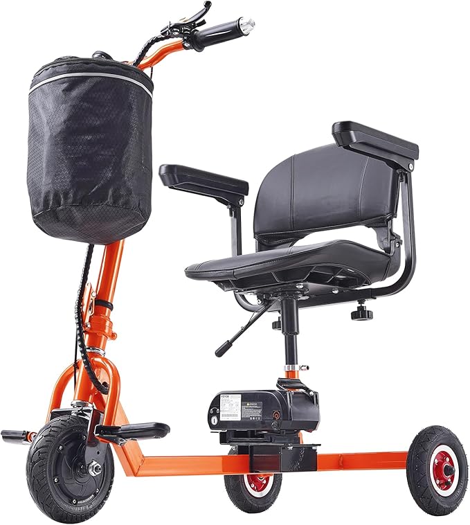 VEVOR 2025 Upgraded Lightweight Mobility Scooter for Adults & Seniors,50lb Foldable, FAA & Cruise Approved with 12 Mile Range & Removable Battery. Supports 330lbs
