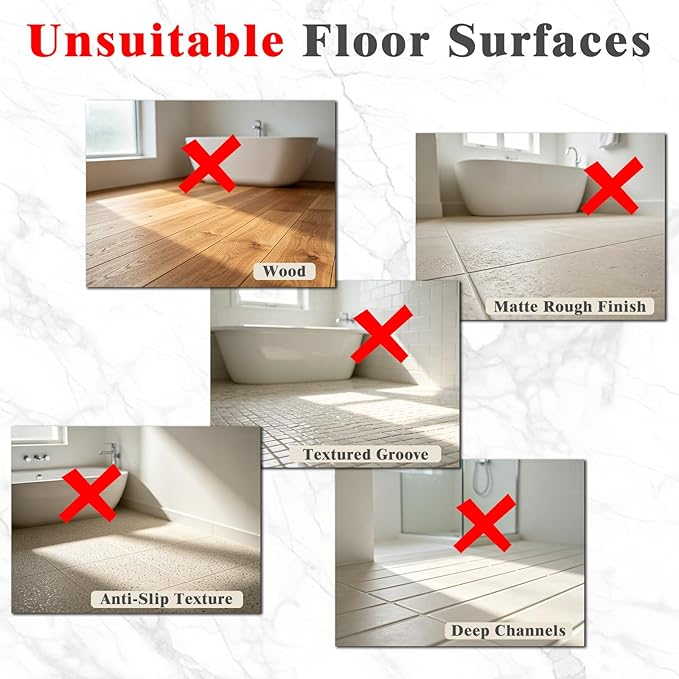 FREATECH Large Shower Foot Scrubber Mat, Silicone Foot Cleaner Brush to Clean, Exfoliate and Massage Feet Without Bending Over, Improve Foot Appearance and Overall Health, Grey - 17.3" x 13"