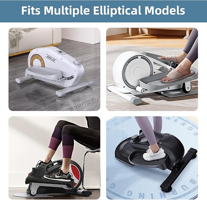 Non-Slip Workout Mat for Under Desk Ellipticals,Thicker & Quieter,23.6x17.7x0.2",Suitable for Ellipse Leg Exerciser, Foot & Leg Pedal Exerciser for Seniors Fitness, Floor Protection,Enhanced Stability