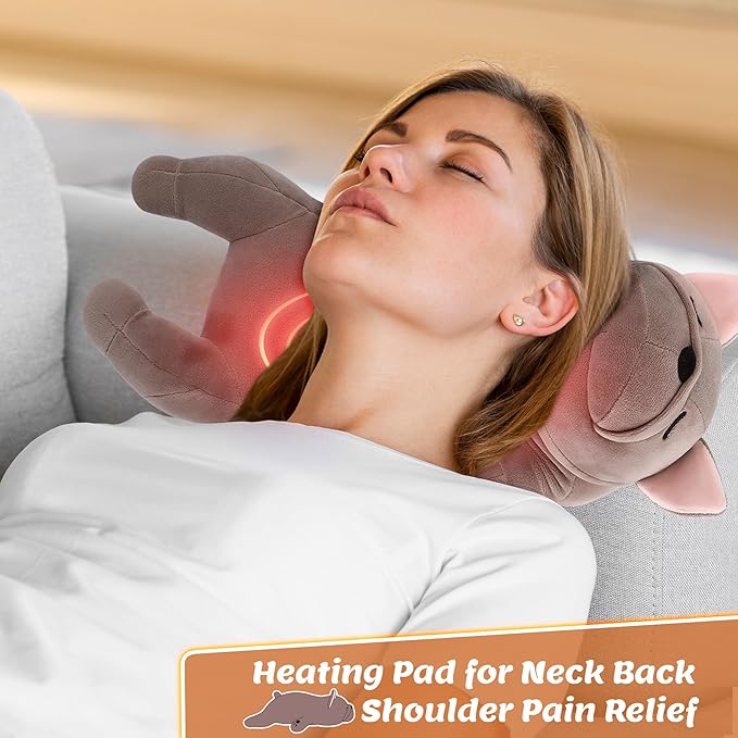 Electric Heating Pad for Period Cramps, Cuddly 14''French Bulldog Plush with a Hot Soft Belly USB Powered, Menstrual Heating Pad Neck Shoulder Pain Relief, Gift for Daughter Wife Period Heating Pad