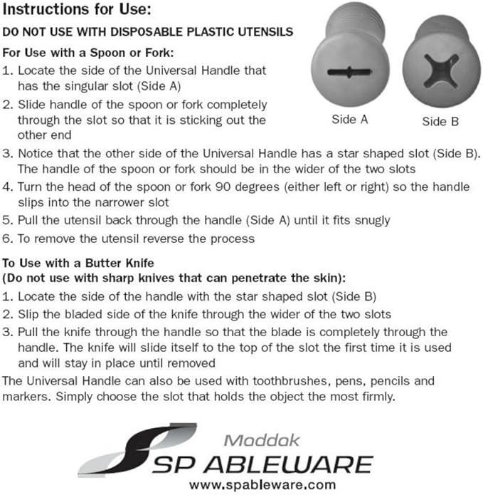Ableware Universal Built-Up Handle (Pack of 4)