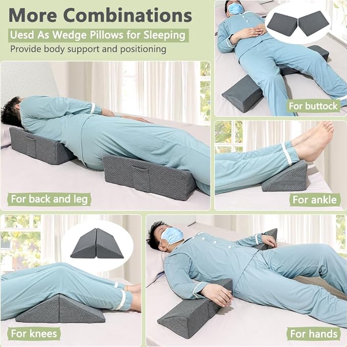KAAMOS Lateral Support for Wheelchair Side Guards Wheelchair Lateral Support Cushion Posture Foam Wedge Pillows Contoured Wheelchair Cushion Side Padding for Seniors Better Posture with Strap