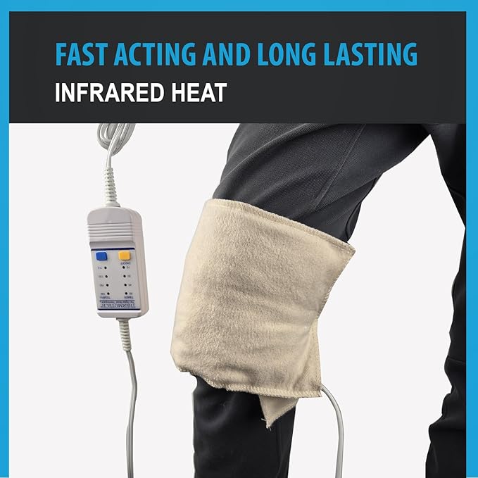 Professional Grade Heating Pad with Automatic Moist Heat by Thermotech, High-Heat Heating pad for Deep Penetrating Heat - 2nd Gen Version (Mini Digital - 19" by 7")