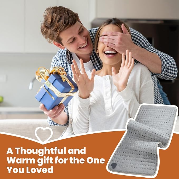 Heating Pad - Electric Heating Pad for Back Pain and Cramps Relief, Moist Heat Pad for Shoulder, Knee, Neck, 6 Heat Settings & Auto Shut Off and Machine Washable, 30" x 16"