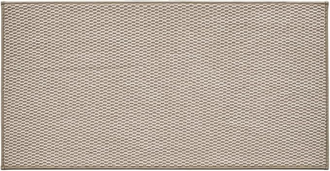 TYUU Bathroom Rugs Non Slip Washable, Super Absorbent Thin Bath Mat Quick Dry Low Pile Bathroom Rug, Beige 24"x47"
