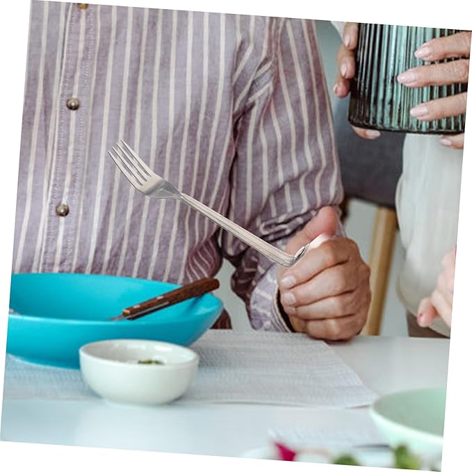 Adaptive Utensils for Seniors Tremble Fork and Spoon Non- Design for Elderly and Disabled Ergonomic Grip for Easy Handling for Daily Dining Needs