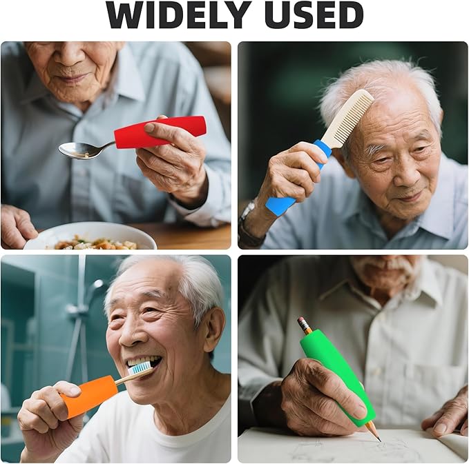 Foam Grip Tubing, Foam Tubes Grip Aid for Utensils, Adaptive Utensil Cutlery Padding Grip Handle for Disabled, Elderly, Arthritic and Handicapped (Arc Shaped)