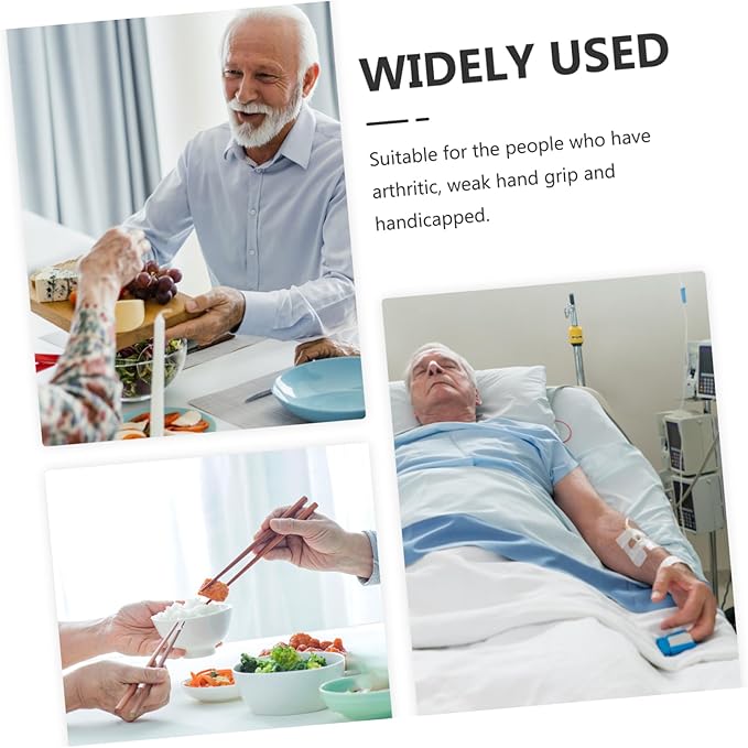 Adaptive Fork for Disabled Individuals Non- Handle Comfortable Eating Utensil for Seniors and Easy to Grip for Elderly and Handicapped Users