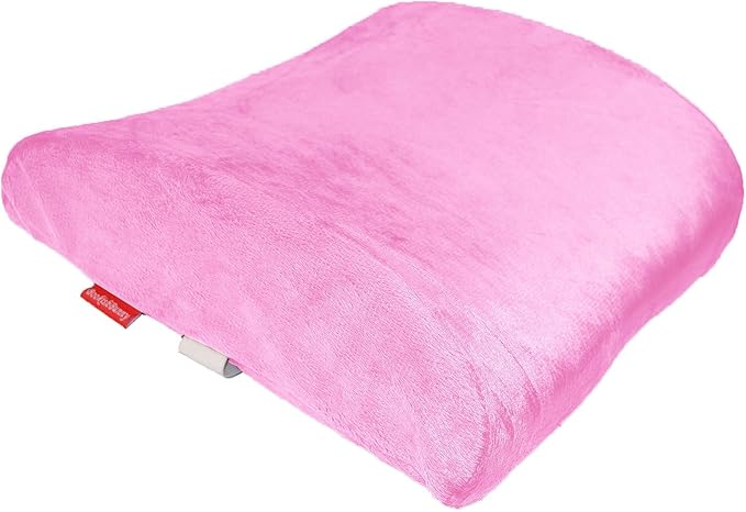 Bookishbunny Premium Memory Foam Lumbar Support Cushion Pillow (Pink)